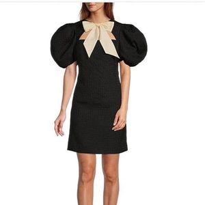 Antonio Melani x Courtney Grow Savile Short Puff Sleeve Bow Tie Dress